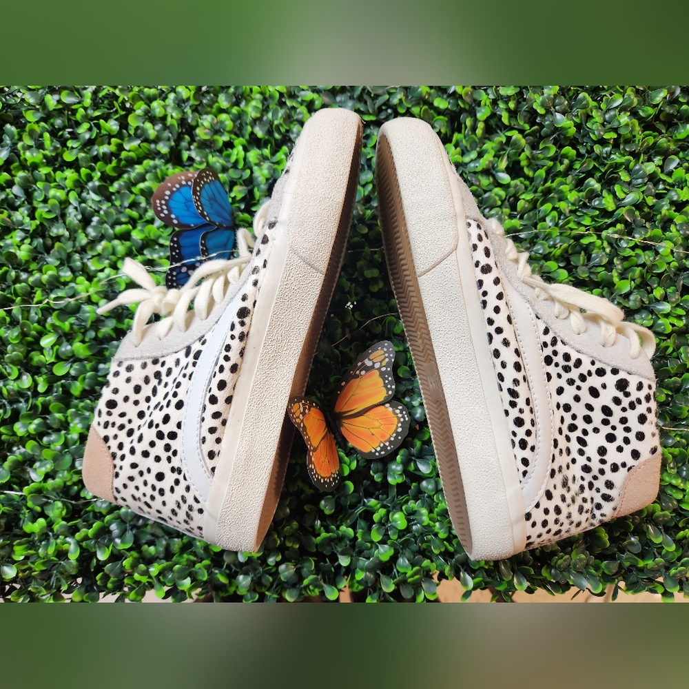 Madewell Sidewalk High-Top Sneakers in Spotted Calf Hair